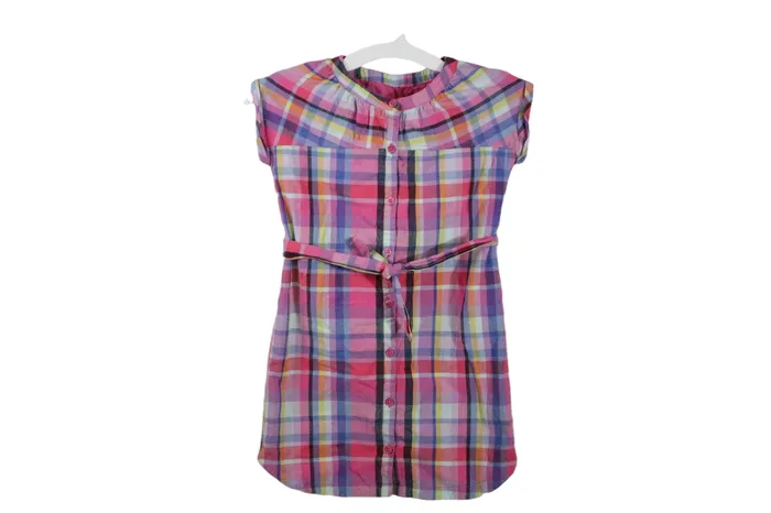 Gap Earrings Gap Pink Plaid Dress Youth S 8