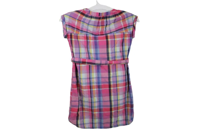 Gap Earrings Gap Pink Plaid Dress Youth S 8