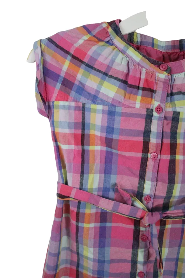Gap Earrings Gap Pink Plaid Dress Youth S 8