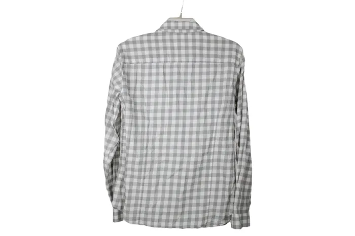 Garnet Hill Earrings NEW Garnet Hill Gray Gingham Button Down 12