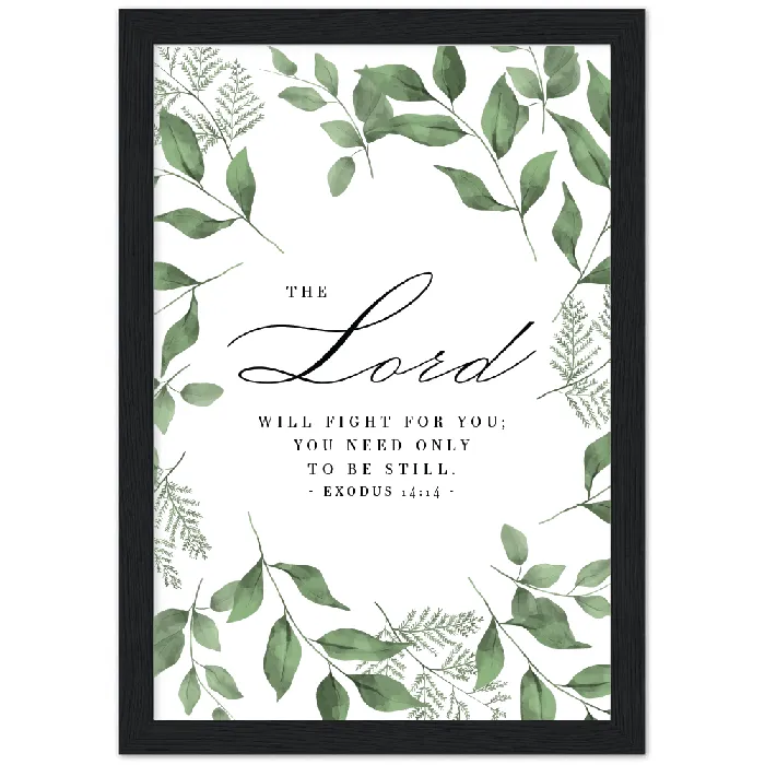 Gelato Earrings Exodus 1414 Leaves Border Matte Poster Wooden Frame A4