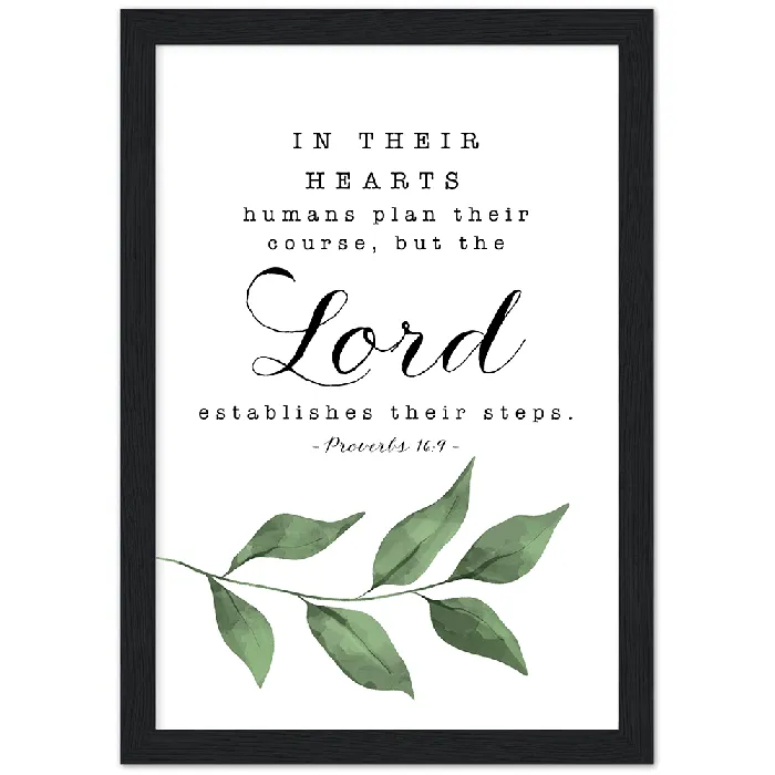 Gelato Earrings Proverbs 169 Leaves Matte Poster Wooden Frame A4