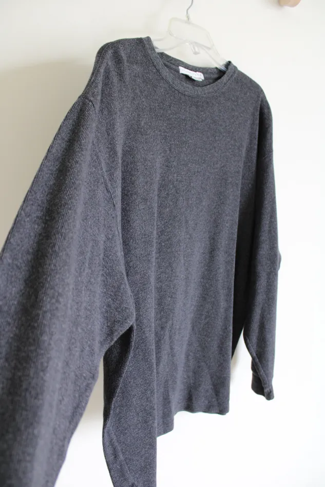 Geoffrey Beene Earrings Geoffrey Beene Charcoal Gray Knit shirt XL