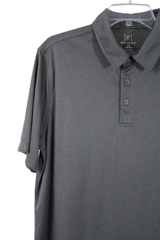 George Earrings George Gray Polo Shirt L