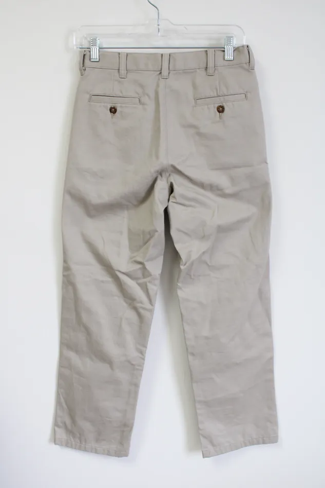 George Tan Khaki Pants 14 George Earrings
