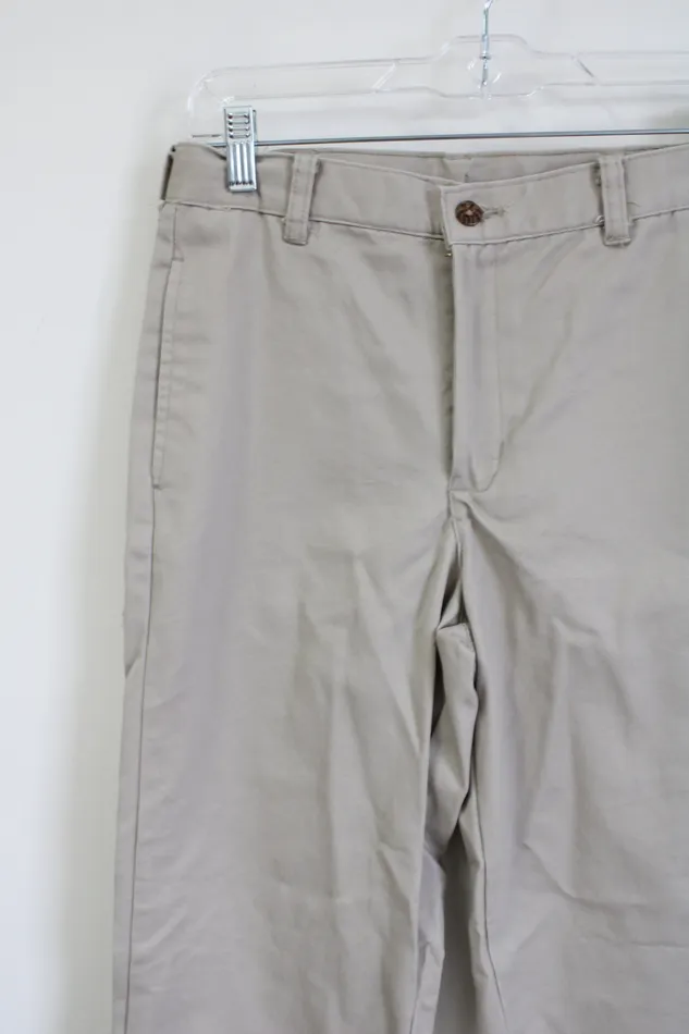 George Tan Khaki Pants 14 George Earrings
