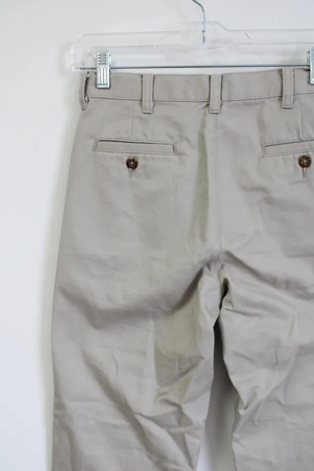 George Tan Khaki Pants 14 George Earrings