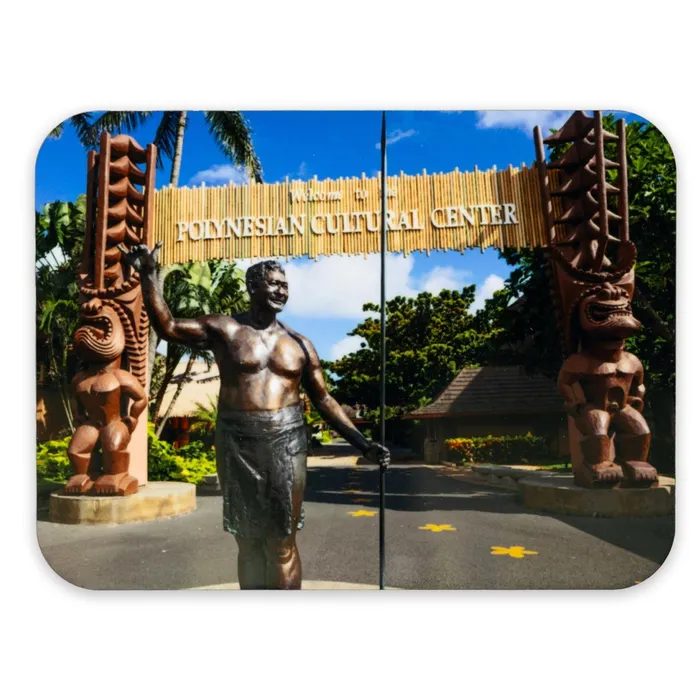 GIFTWORKSPLUS Earrings Polynesian Cultural Center Entrance Shaka Refrigerator Magnet