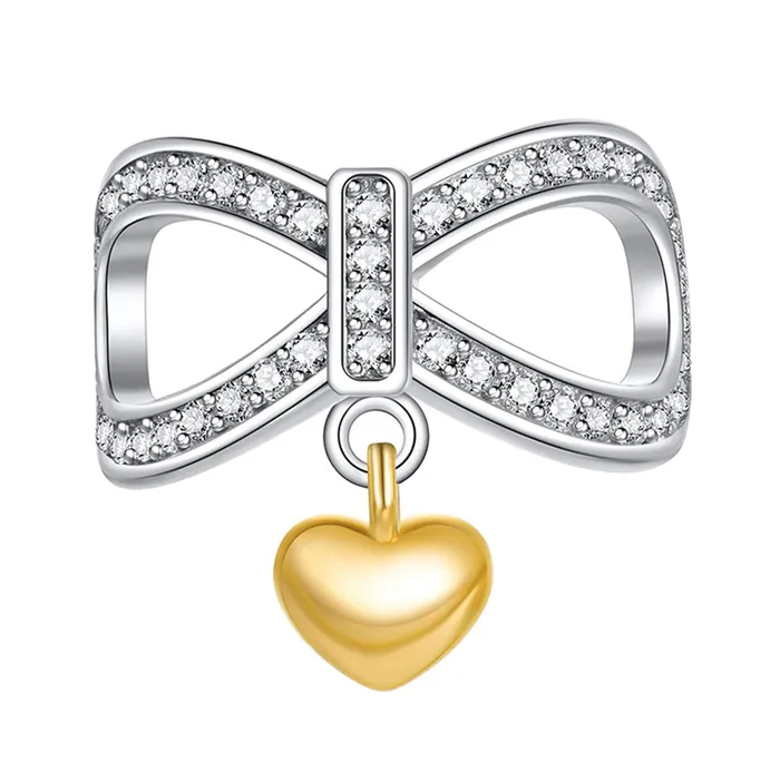 Gold Shield Charm Necklaces Charm de infinito y corazn bao en oro 18k