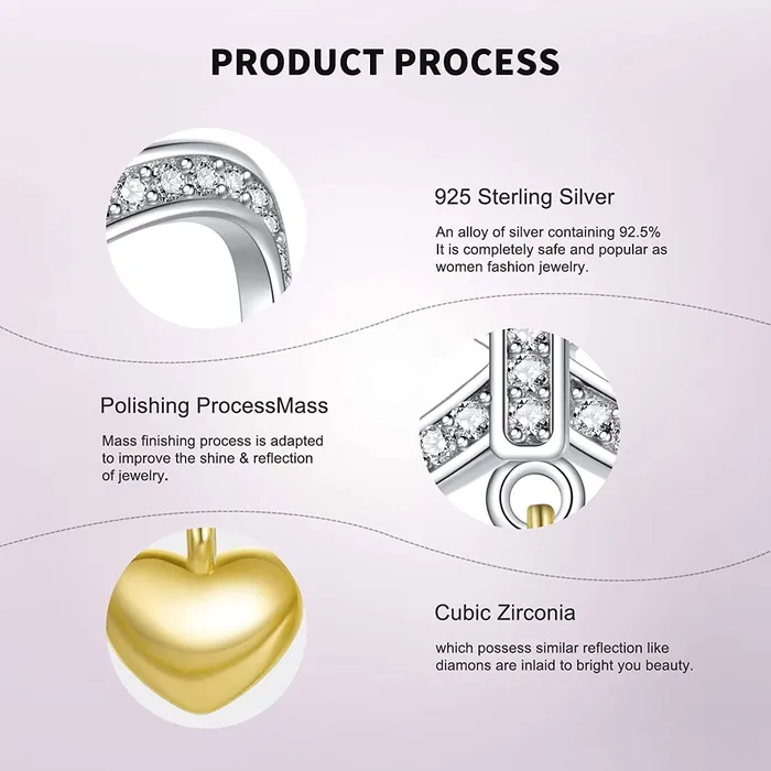 Gold Shield Charm Necklaces Charm de infinito y corazn bao en oro 18k