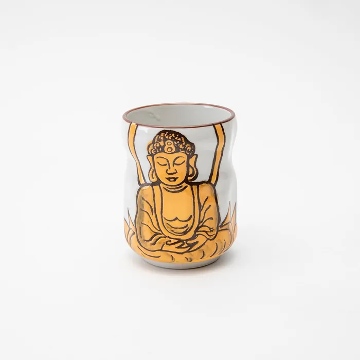 Golden Buddha Tea Cup DharmaCrafts Earrings