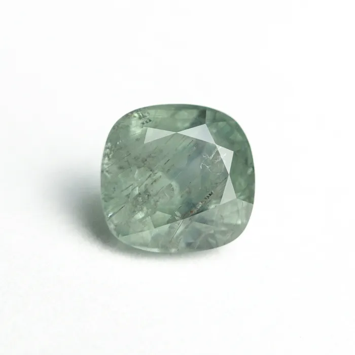 Green Brilliant Sapphire 258ct Cushion Misfit Gems Earrings