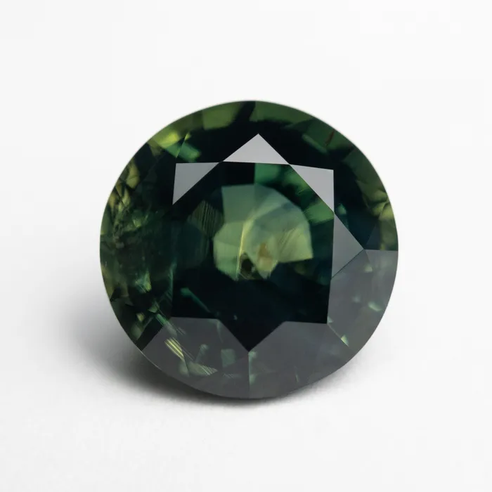 Green Brilliant Sapphire 516ct Round Misfit Gems Rings