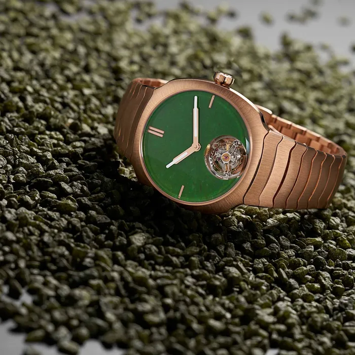 H Moser Cie Watches H Moser Cie Streamliner Tourbillon Wyoming Jade Watch