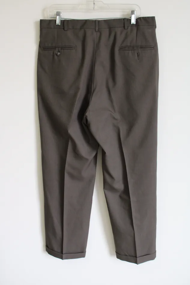 Haggar Earrings Haggar Comfort Equipped Brown Dress Pant 34X30