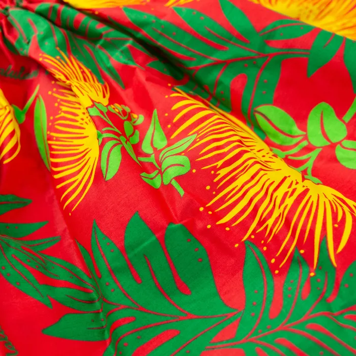 Hawaiian Pau Hula Skirt Top Malulani Keiki Set 4Y5Y MALULANIO Earrings