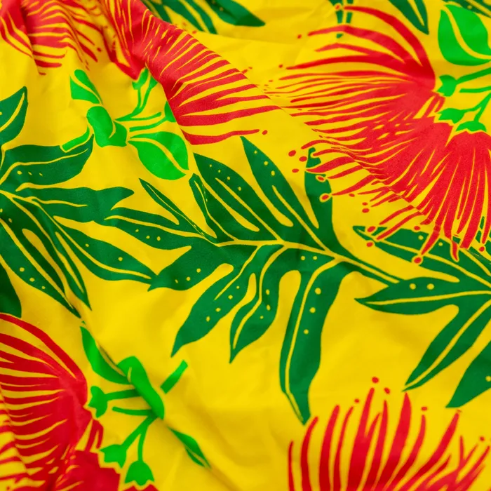 Hawaiian Pau Hula Skirt Top Malulani Keiki Set 4Y5Y MALULANIO Earrings