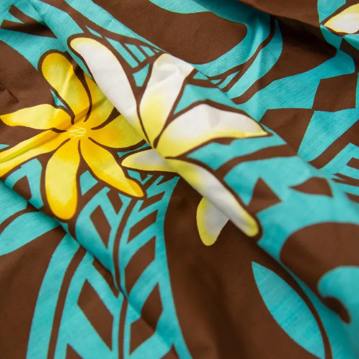 Hawaiian Pau Hula Skirt Top Malulani Keiki Set 4Y5Y MALULANIO Earrings