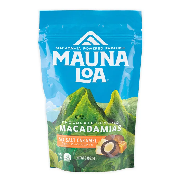 HAWAIIANHOST Mauna Loa Dark Chocolate Sea Salted Caramel Macadamia Nuts 8 oz Earrings