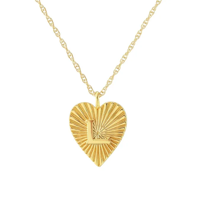 Heart Letter Charm Necklace Kris Nations Necklaces