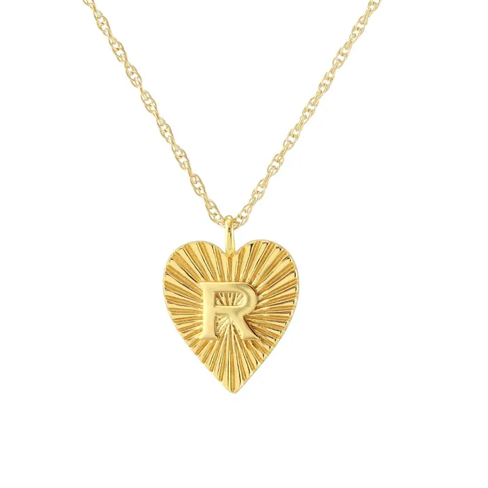 Heart Letter Charm Necklace Kris Nations Necklaces