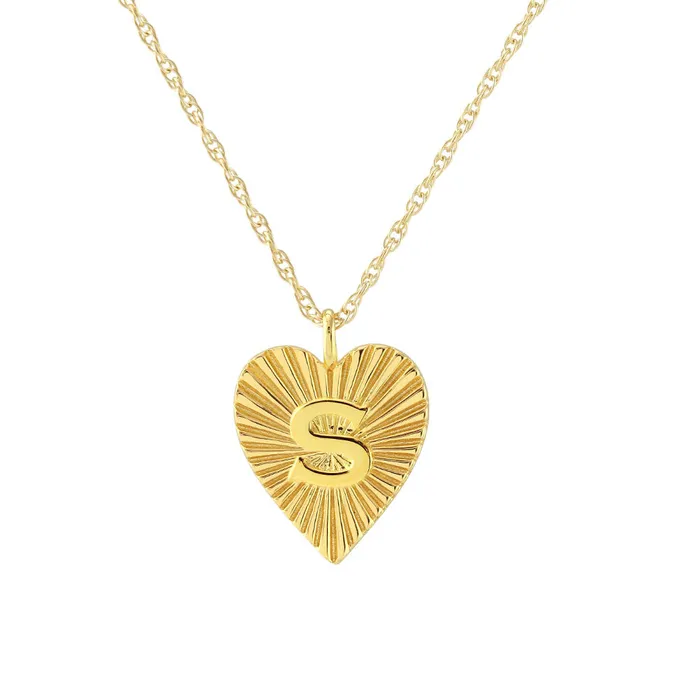 Heart Letter Charm Necklace Kris Nations Necklaces
