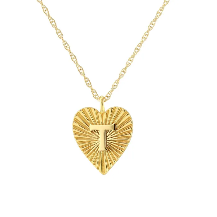 Heart Letter Charm Necklace Kris Nations Necklaces