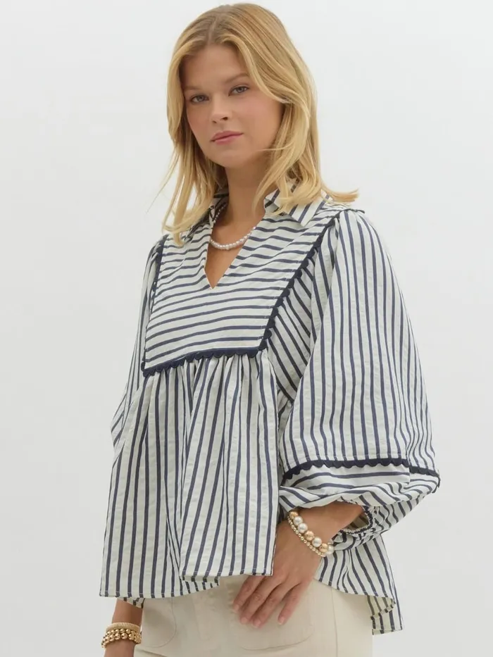 Helen Babydoll Top Entro Earrings