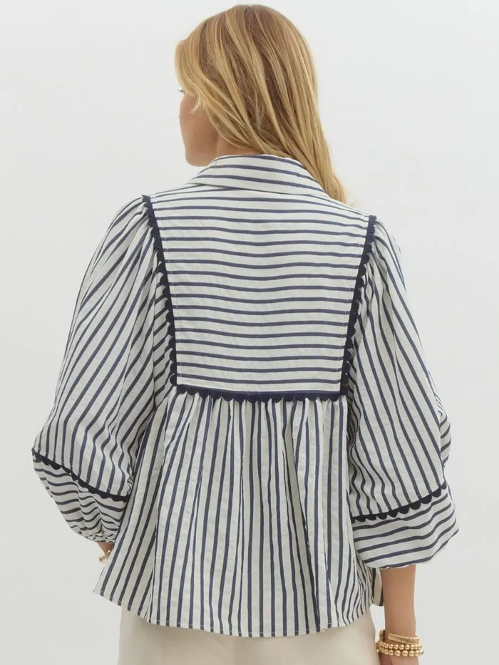 Helen Babydoll Top Entro Earrings