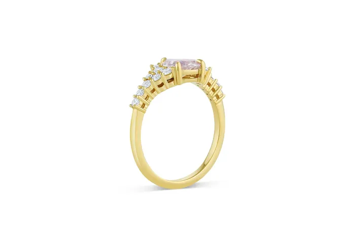 Honey Jewelry Co Rings 86ct PearShaped Salt Pepper Diamond Cluster Ring