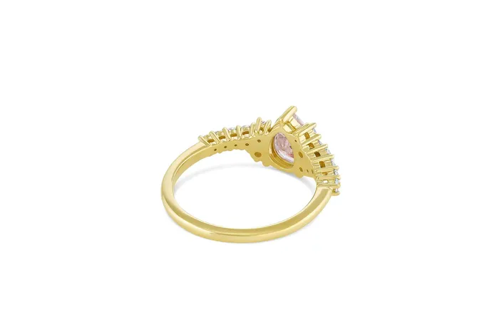 Honey Jewelry Co Rings 86ct PearShaped Salt Pepper Diamond Cluster Ring