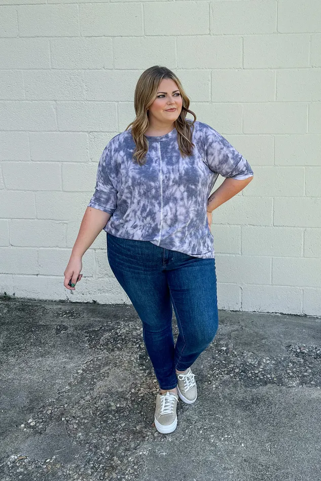 Hopely SALE Mild Moments Tie Dye Top Charcoal Earrings