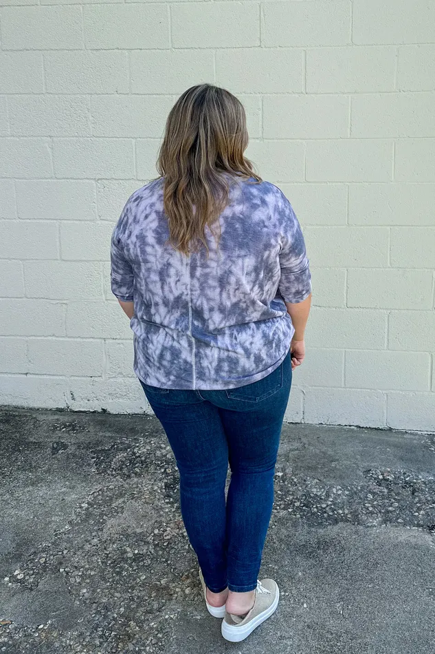 Hopely SALE Mild Moments Tie Dye Top Charcoal Earrings