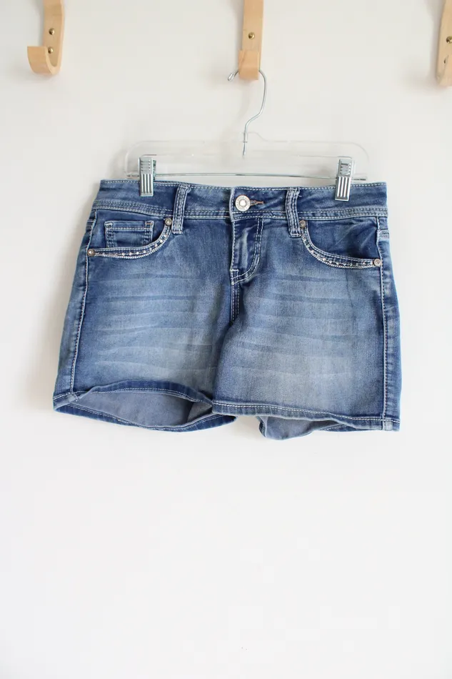 Hydraulic Hydraulic Denim Rhinestone Shorts 56 Earrings