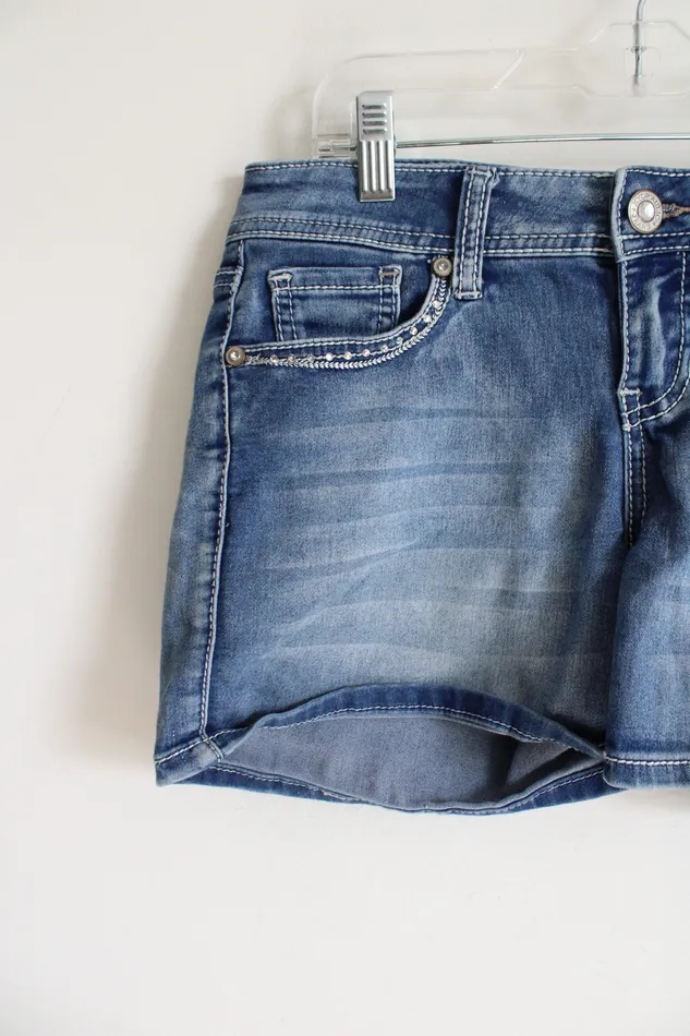 Hydraulic Hydraulic Denim Rhinestone Shorts 56 Earrings