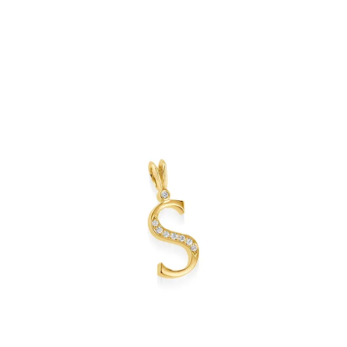 Initial S Diamond Medallion Pendant John Atencio Necklaces