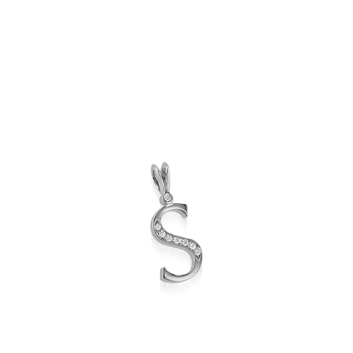 Initial S Diamond Medallion Pendant John Atencio Necklaces