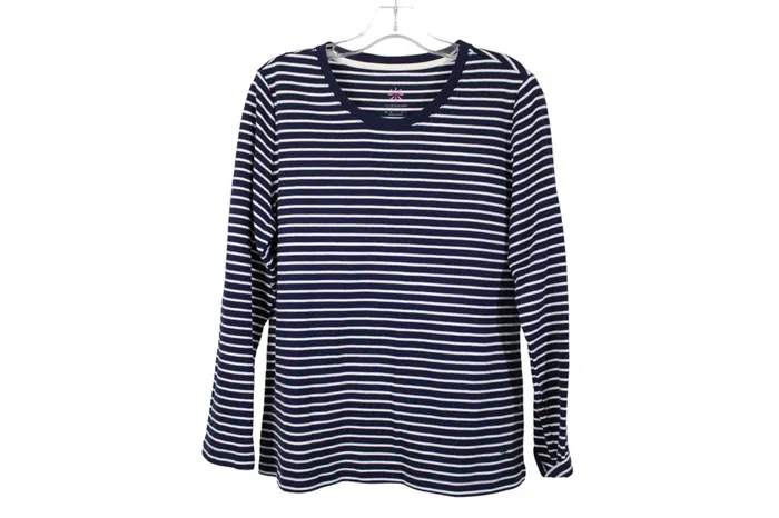 Isaac Mizrahi Blue Striped Shirt M Isaac Mizrahi Rings