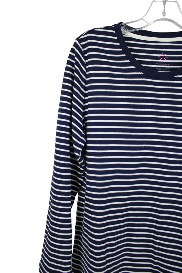 Isaac Mizrahi Blue Striped Shirt M Isaac Mizrahi Rings