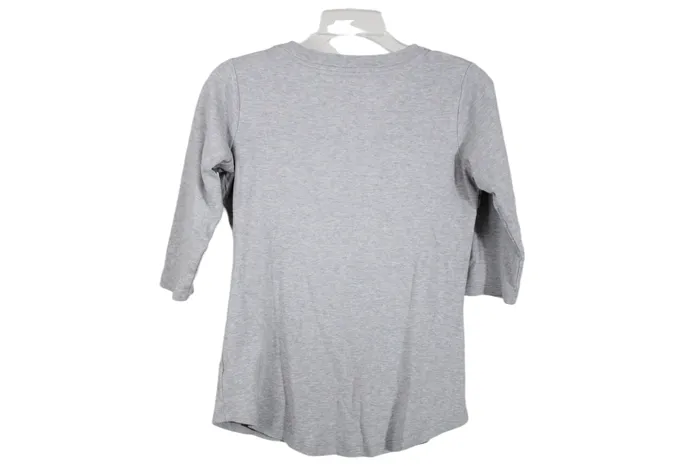 Isaac Mizrahi Isaac Mizrahi Live Essentials Gray Shirt XXS Earrings