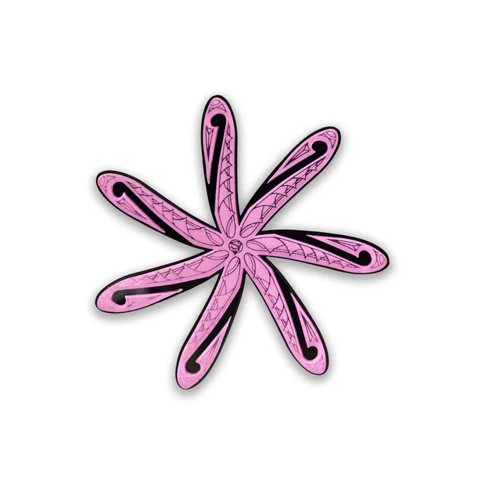 ISLANDSILVER Earrings Car Decal Poly Tiare PnkBlk
