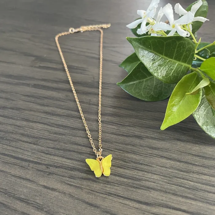 iszi ONLINE Necklaces Girls Necklace ButterflyFlower Green Heart White Clover