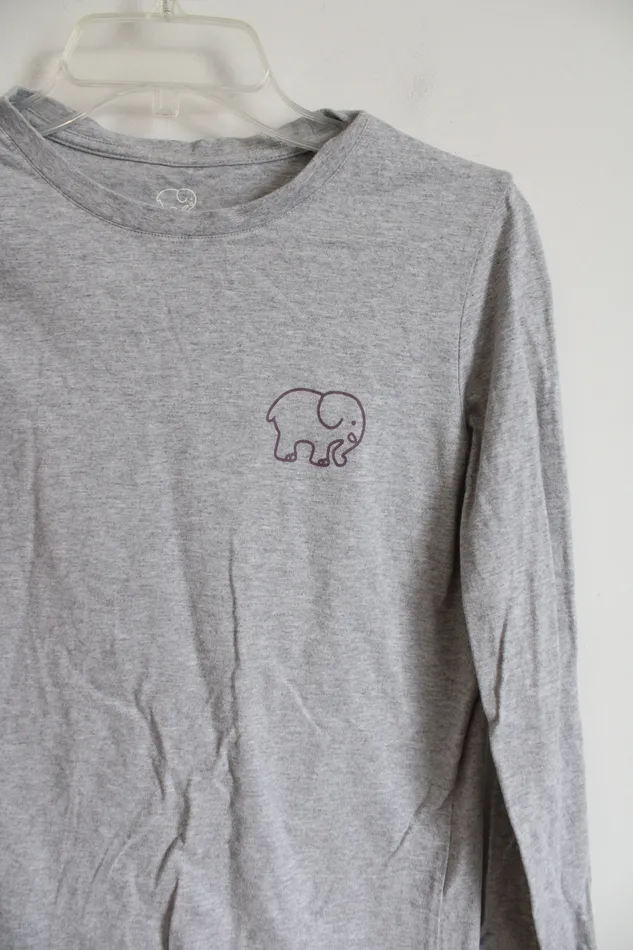 Ivory Ella Earrings Ivory Ella Gray Organic Cotton Long Sleeved Graphic Tee M