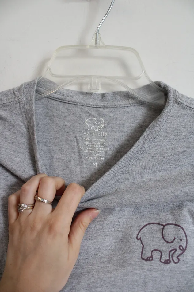 Ivory Ella Earrings Ivory Ella Gray Organic Cotton Long Sleeved Graphic Tee M