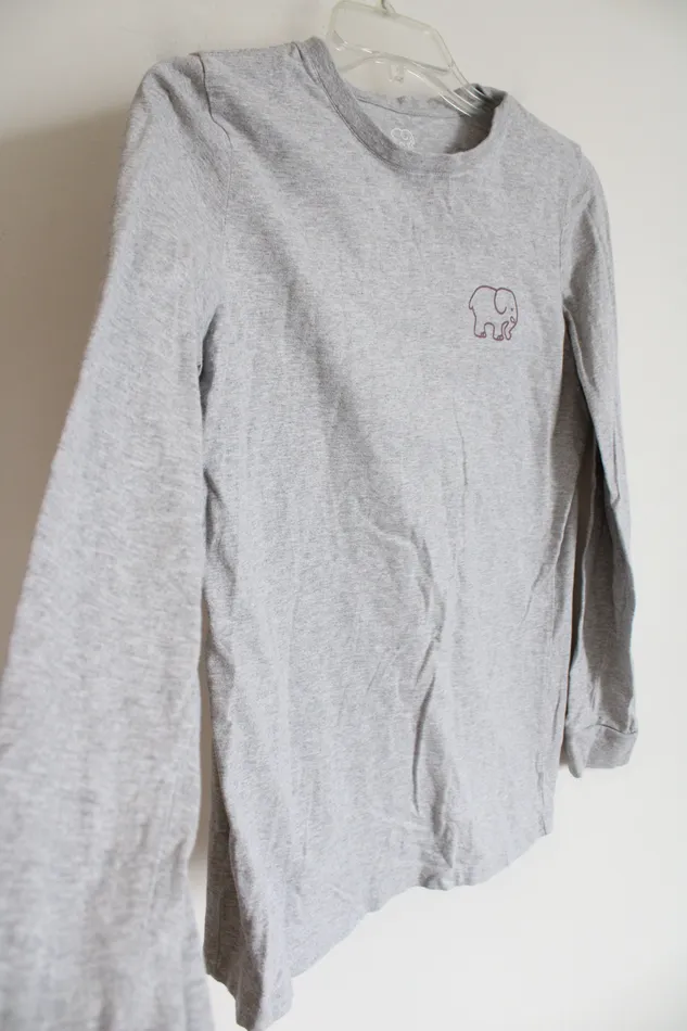 Ivory Ella Earrings Ivory Ella Gray Organic Cotton Long Sleeved Graphic Tee M