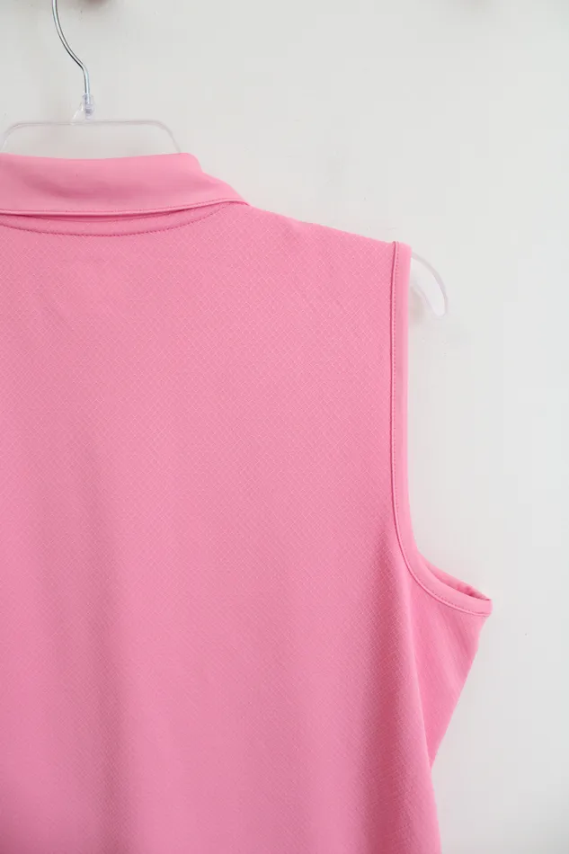 Izod Earrings Izod Fitness Pink Quarter Zip Athletic Tank XL