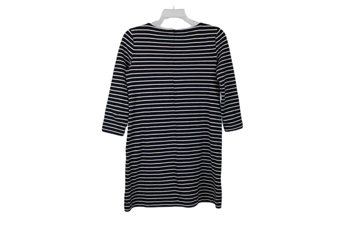 JCrew JCrew Black Striped Dress XXS Rings