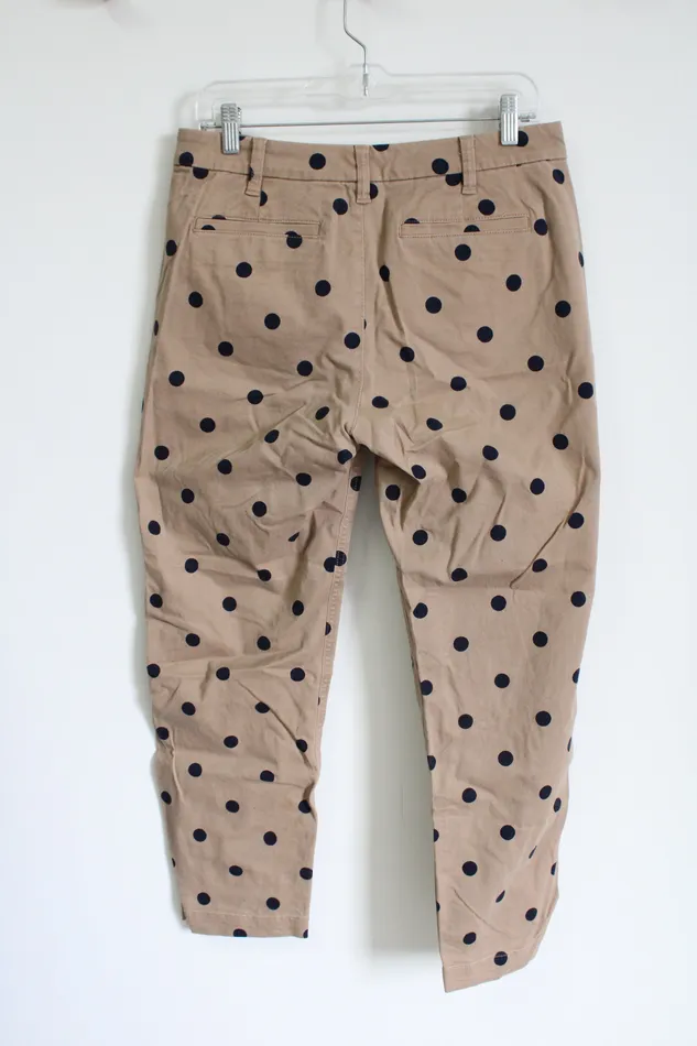 JCrew JCrew HighRise Girlfriend Chino Tan Navy Blue Pant 6 Rings