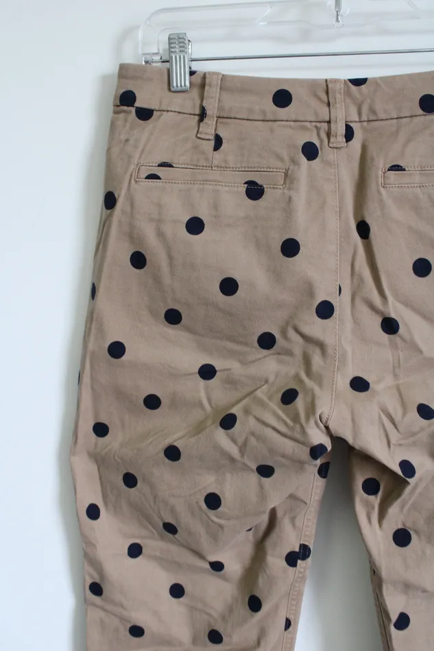 JCrew JCrew HighRise Girlfriend Chino Tan Navy Blue Pant 6 Rings