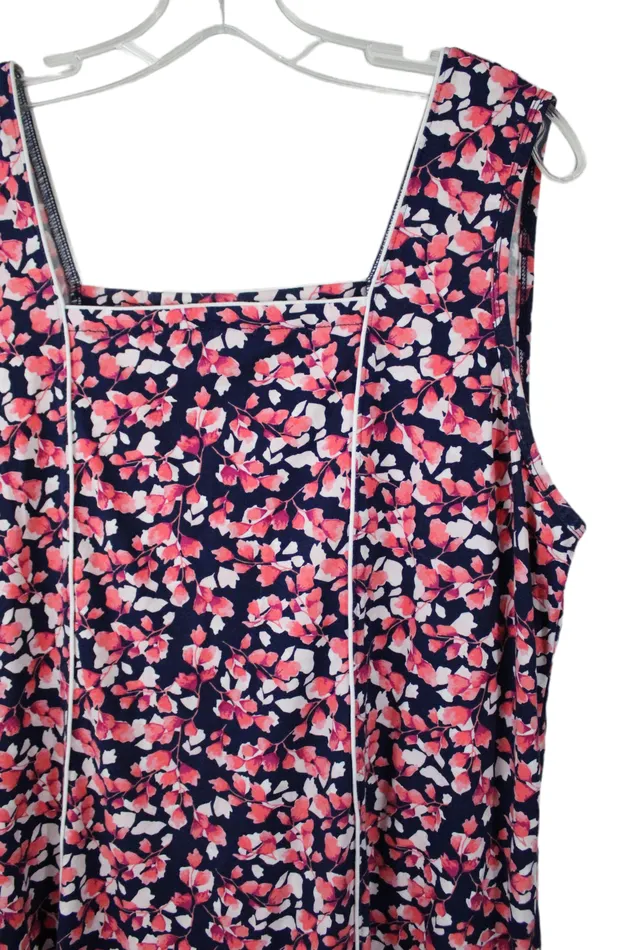 Jockey Rings Jockey Blue Pink Floral Nightgown L